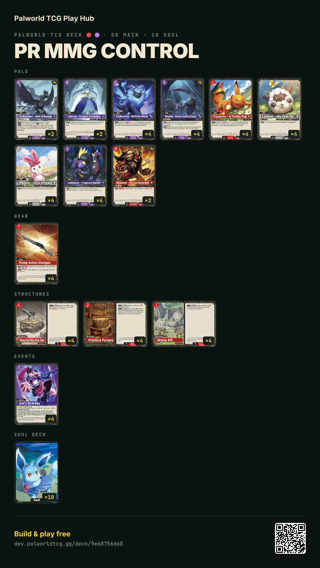 PR MMG Control decklist