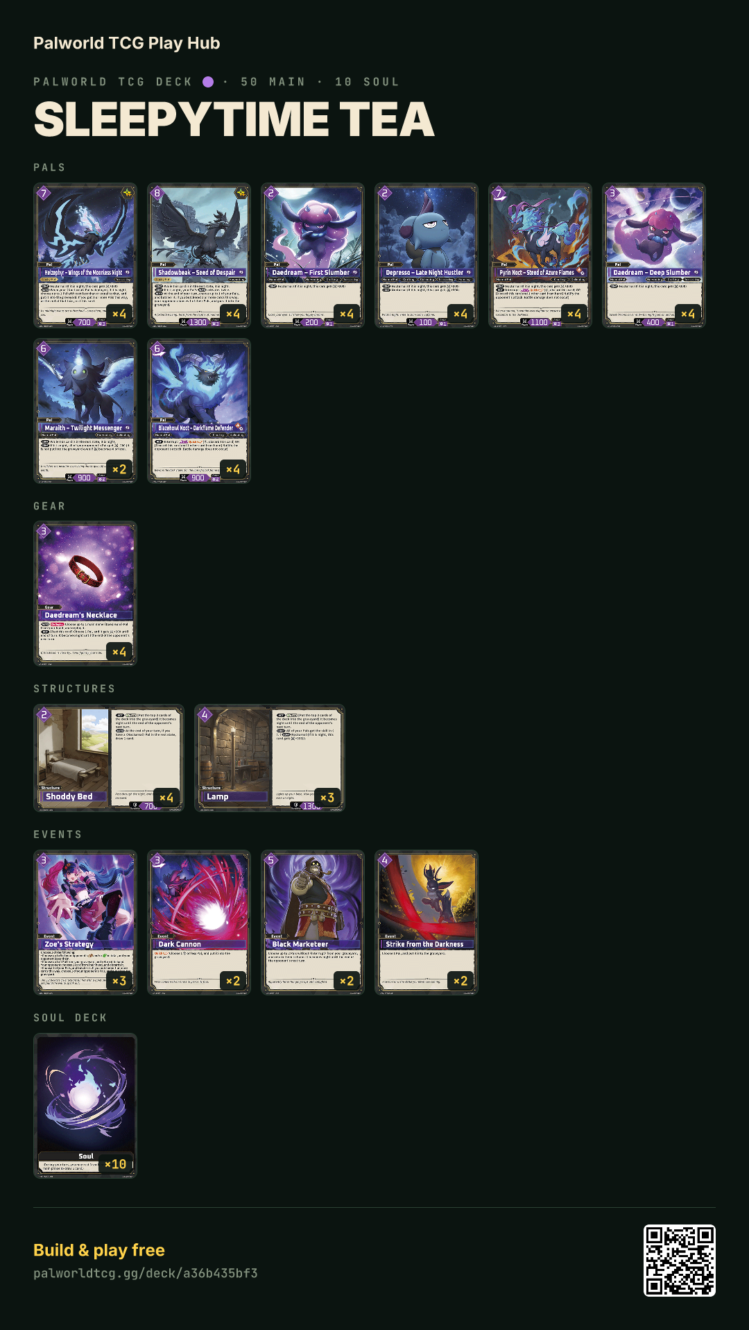 Sleepytime Tea decklist