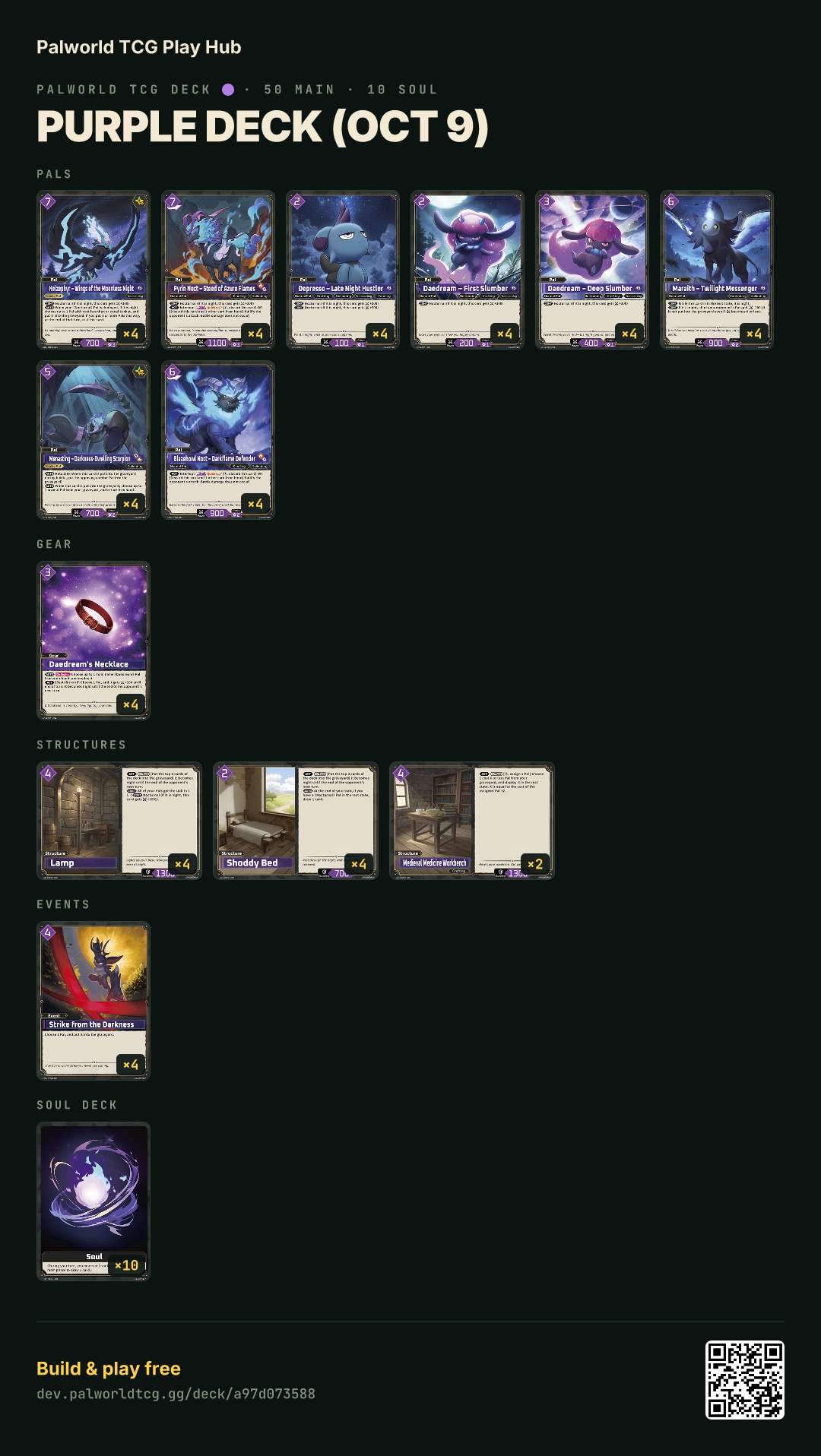 Purple deck (Oct 9) decklist