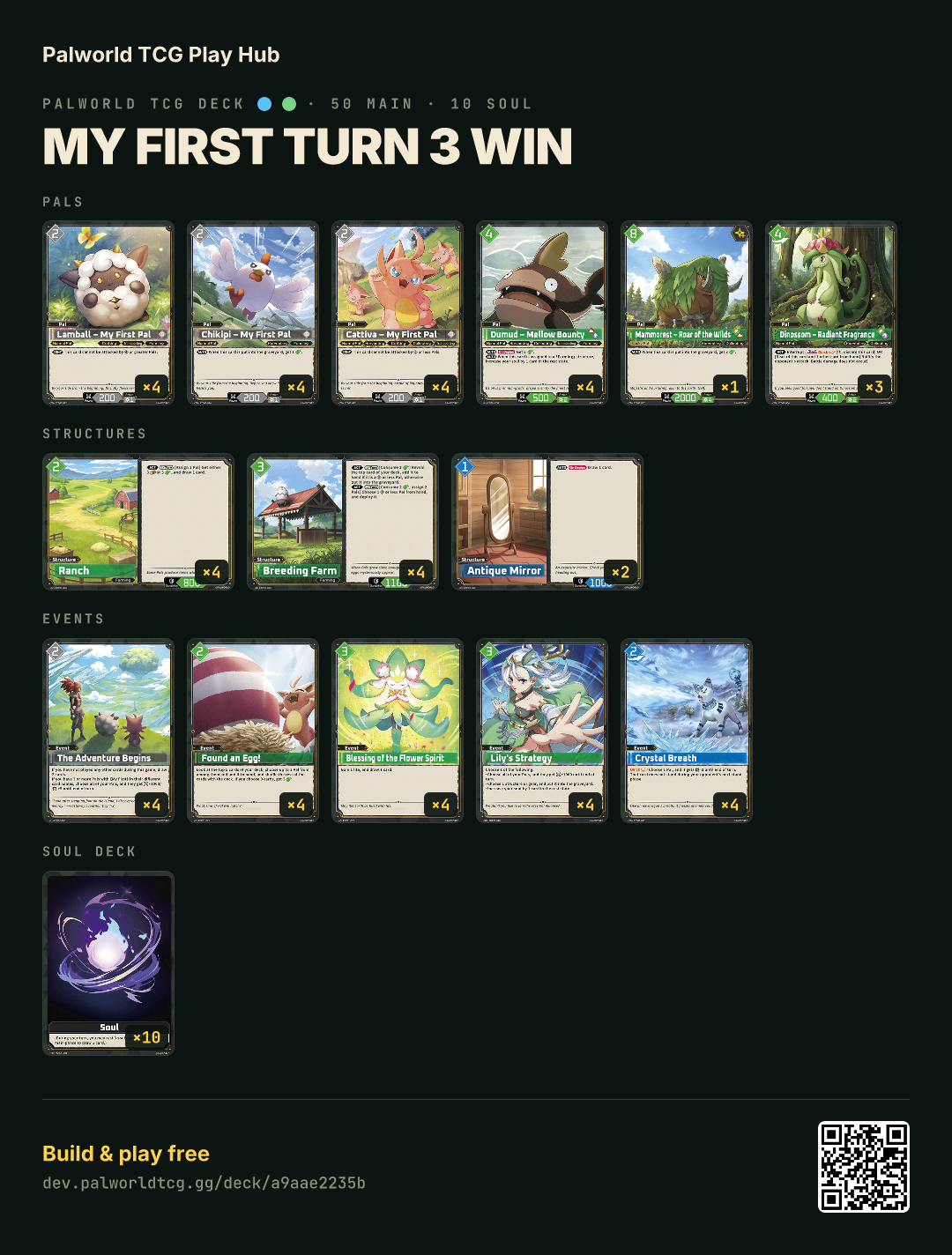 my first turn 3 win decklist