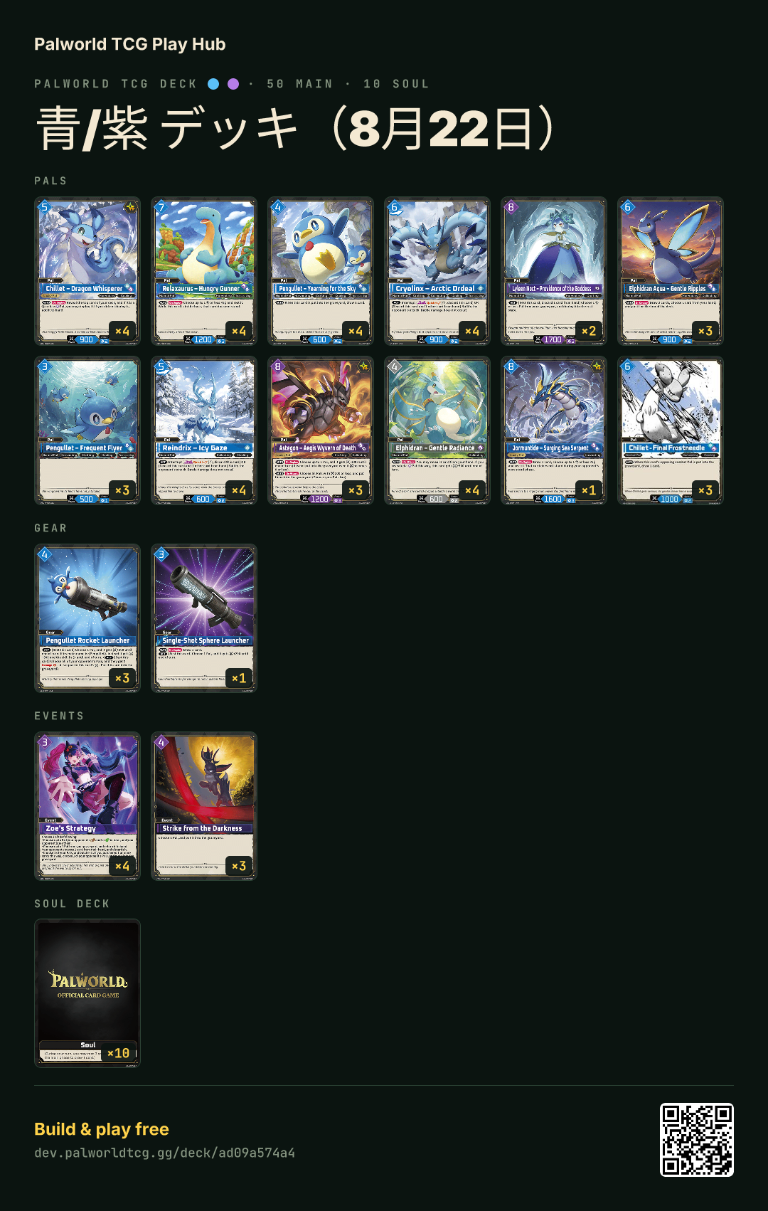 青/紫 デッキ（8月22日） decklist