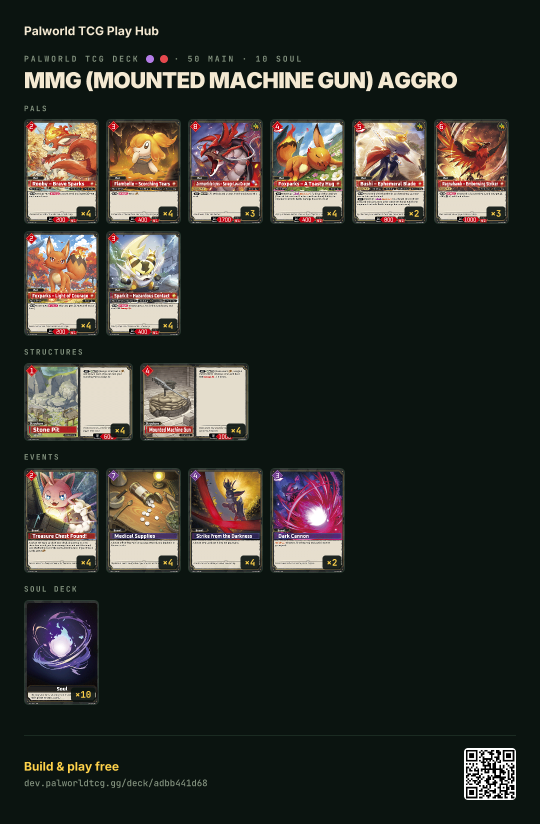 MMG (Mounted Machine Gun) Aggro decklist
