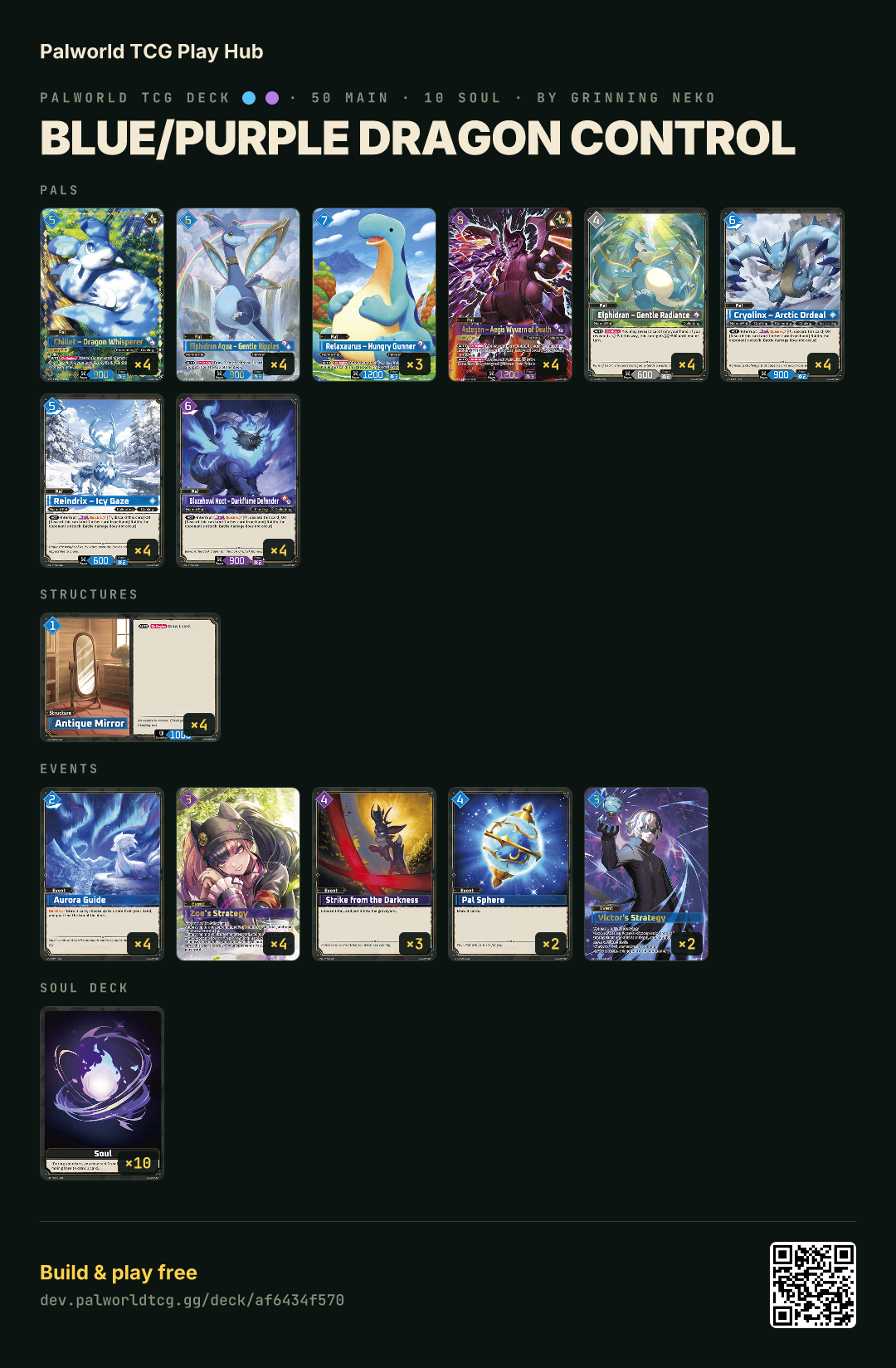 Blue/Purple Dragon Control decklist