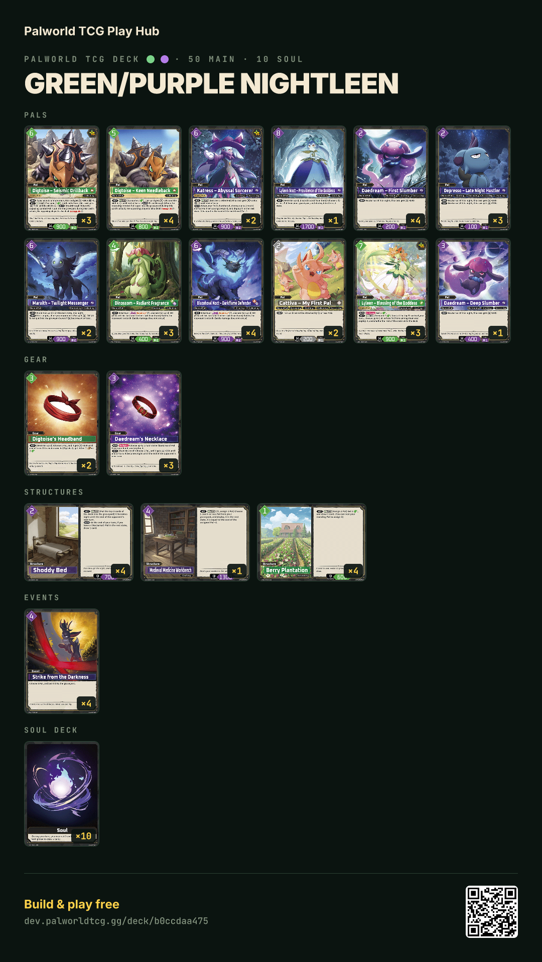 Green/Purple Nightleen decklist