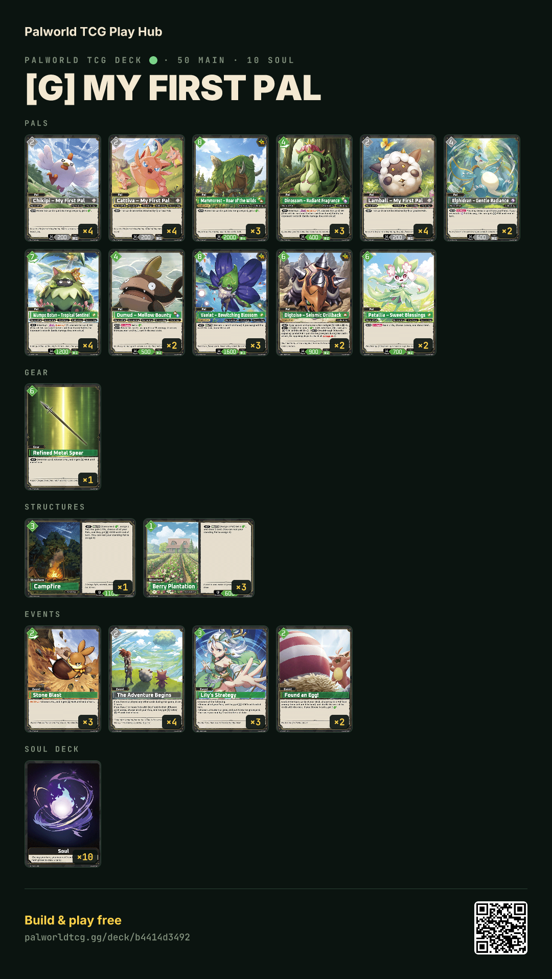 [G] My First Pal decklist