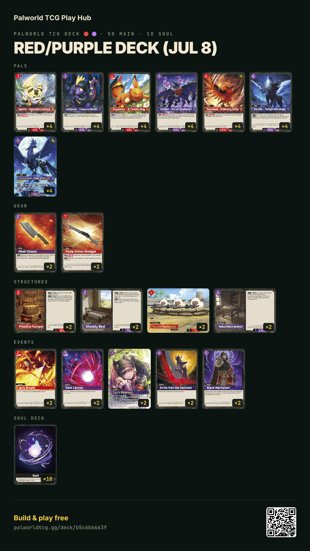 Red/Purple deck (Jul 8) decklist