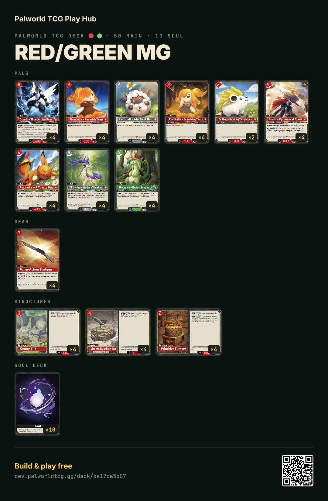 Red/Green MG decklist