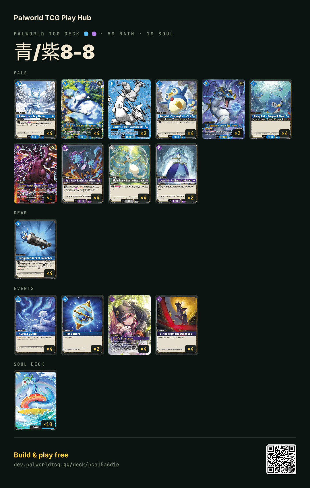 青/紫8-8 decklist