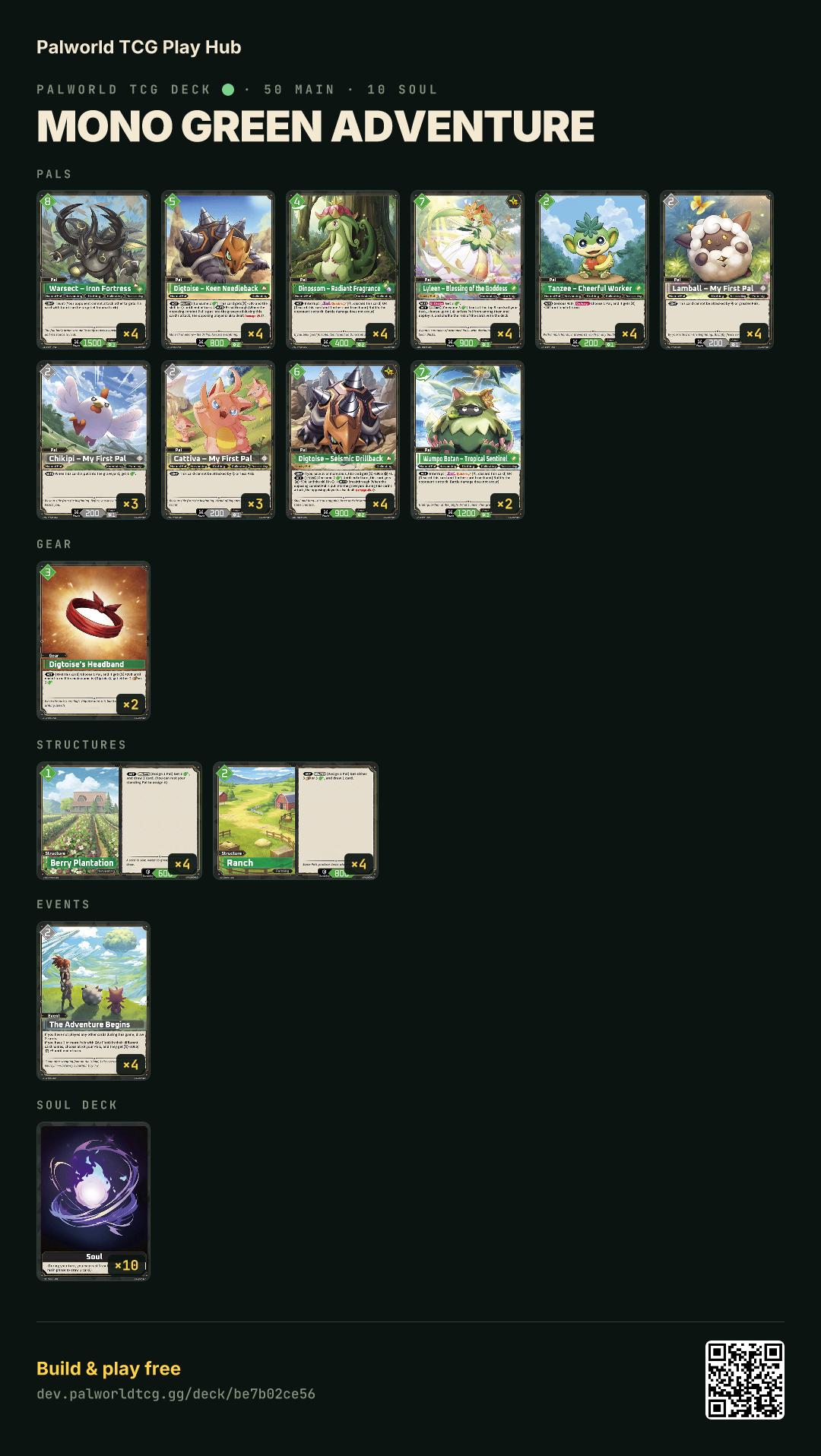 MONO GREEN ADVENTURE decklist