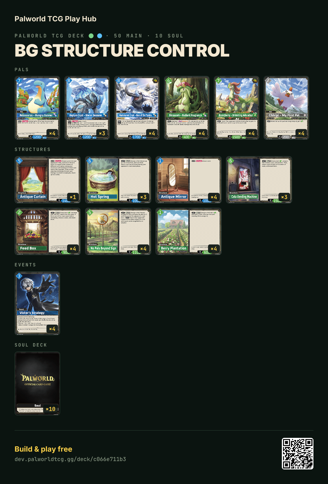 BG Structure Control decklist