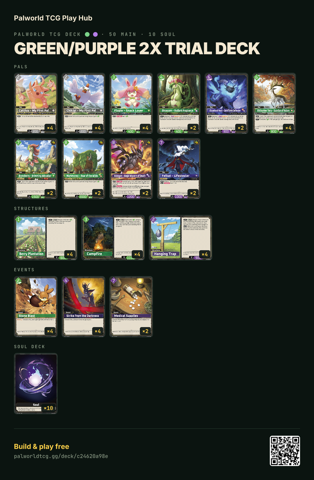 Green/Purple 2x Trial Deck decklist
