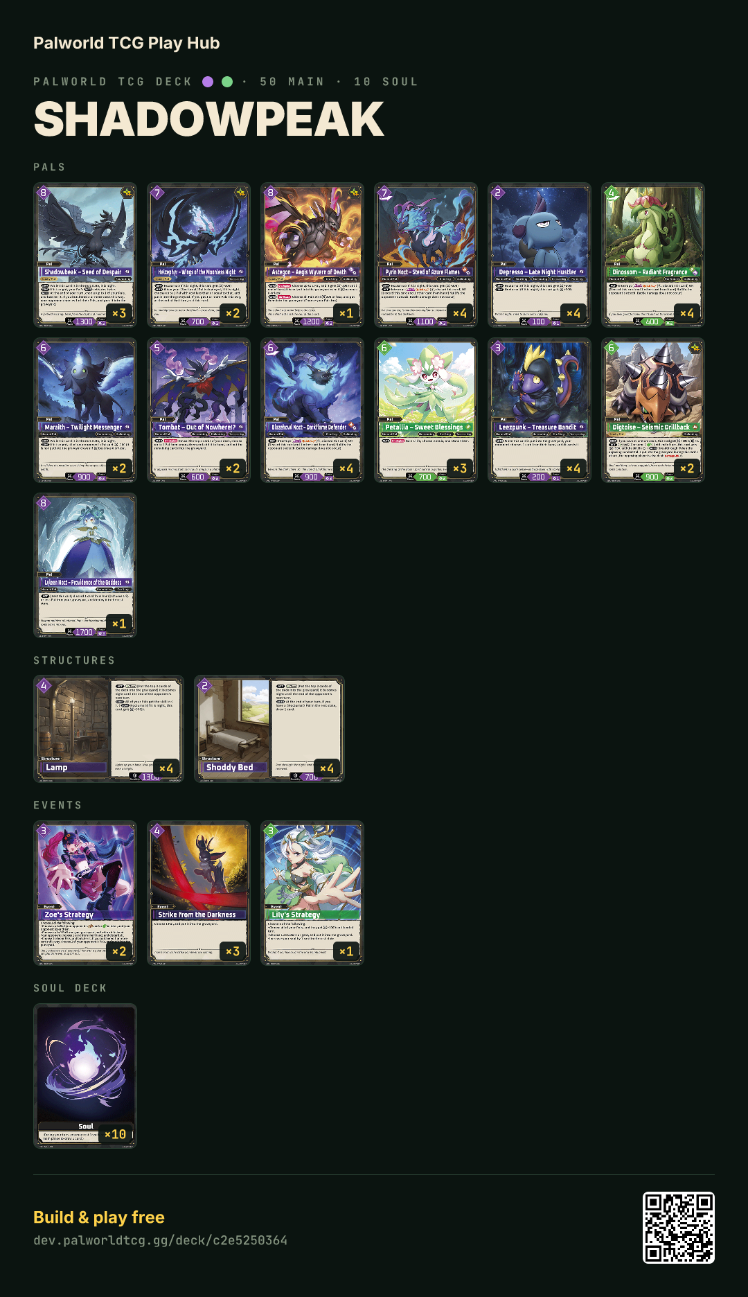 ShadowPEAK decklist
