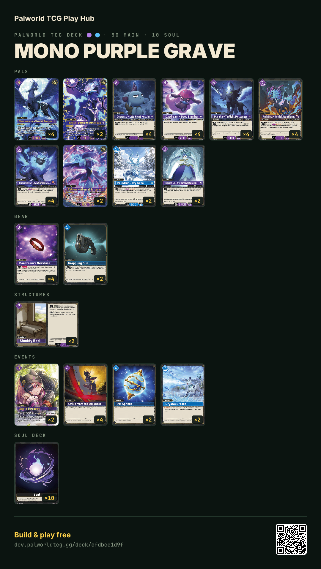 Mono Purple Grave decklist