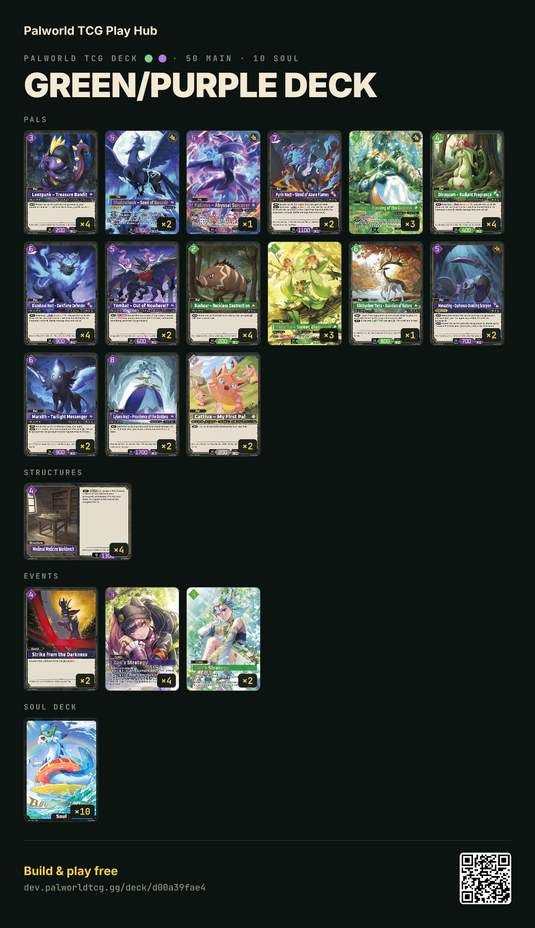 Green/Purple deckのデッキリスト