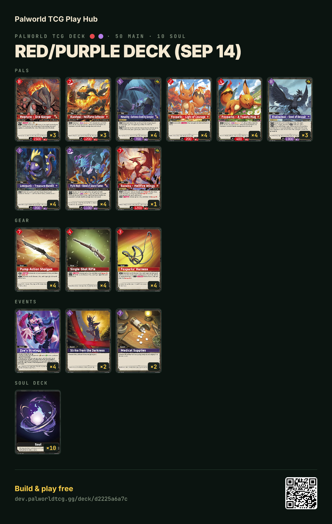 Red/Purple deck (Sep 14) decklist