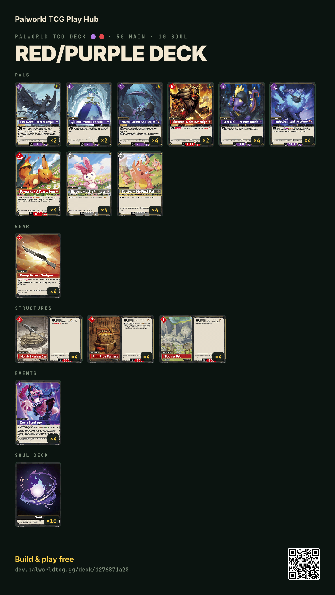 Red/Purple deck decklist