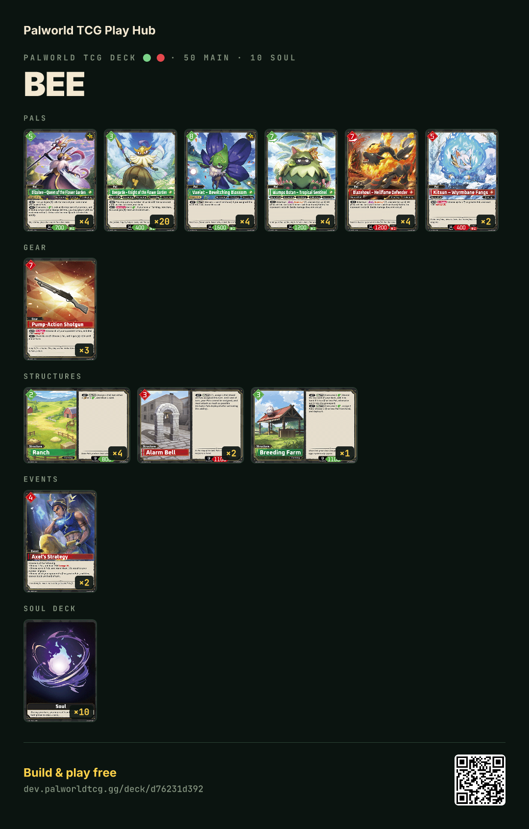 BEE decklist