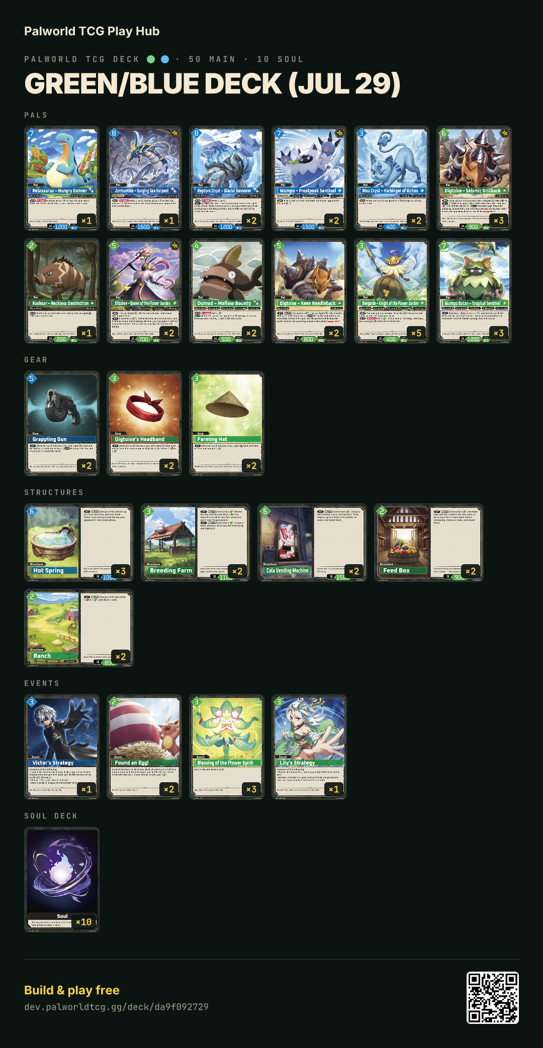Green/Blue deck (Jul 29) decklist