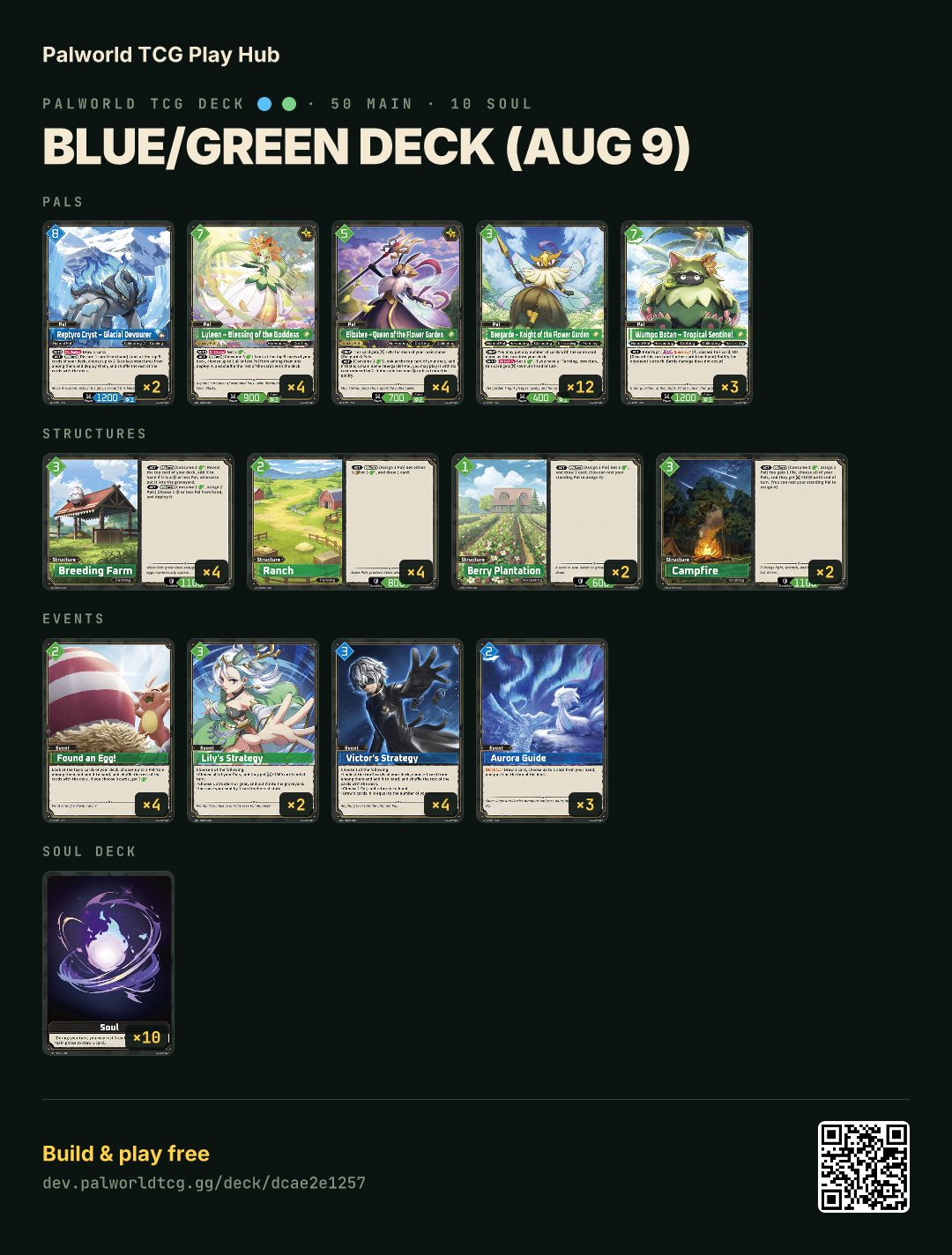 Blue/Green deck (Aug 9) decklist