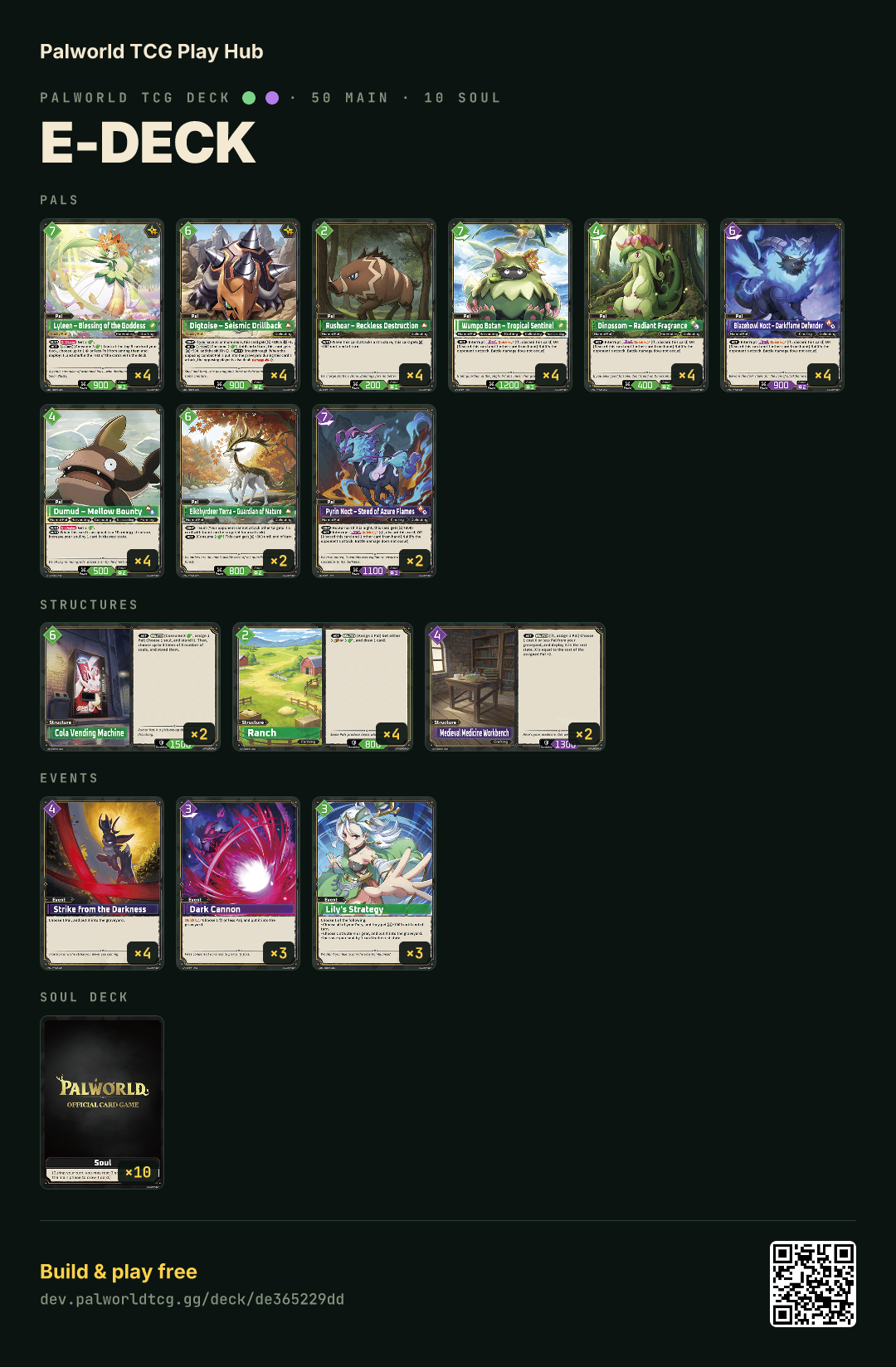 E-Deck decklist