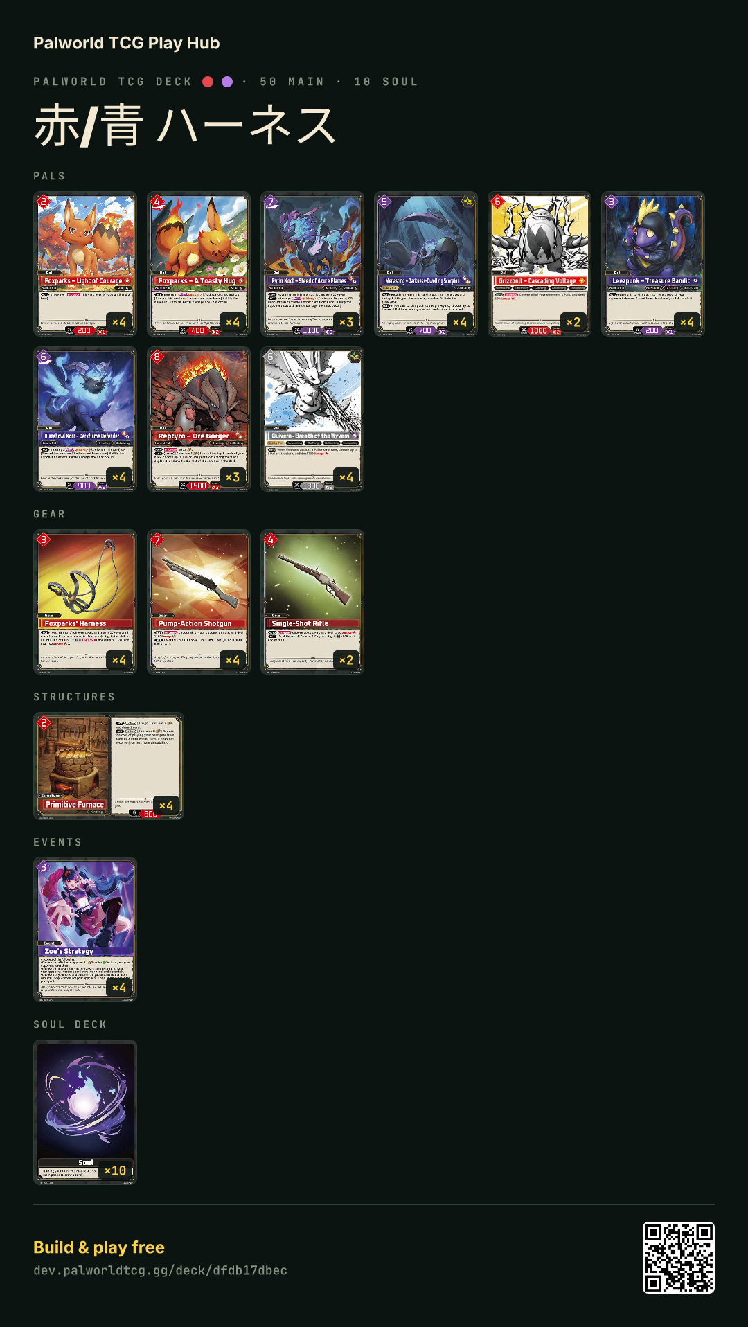 赤/青 ハーネス decklist
