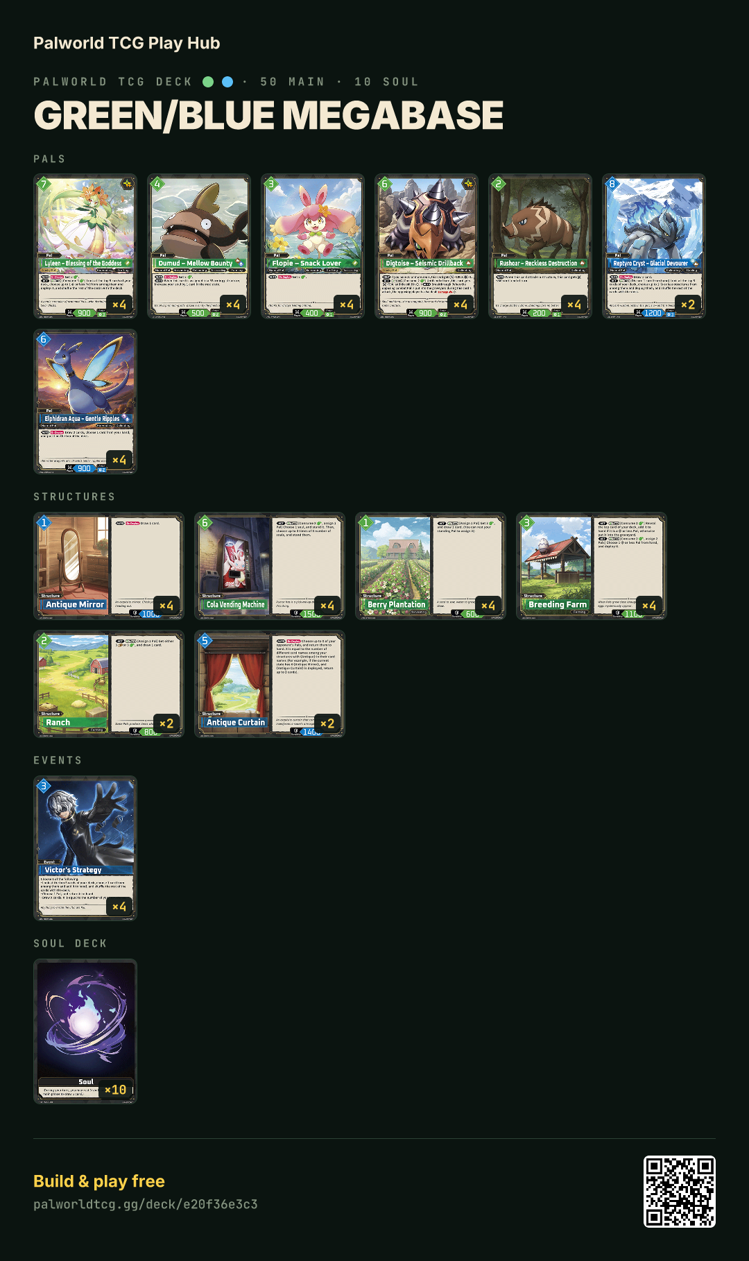 Green/Blue Megabase decklist