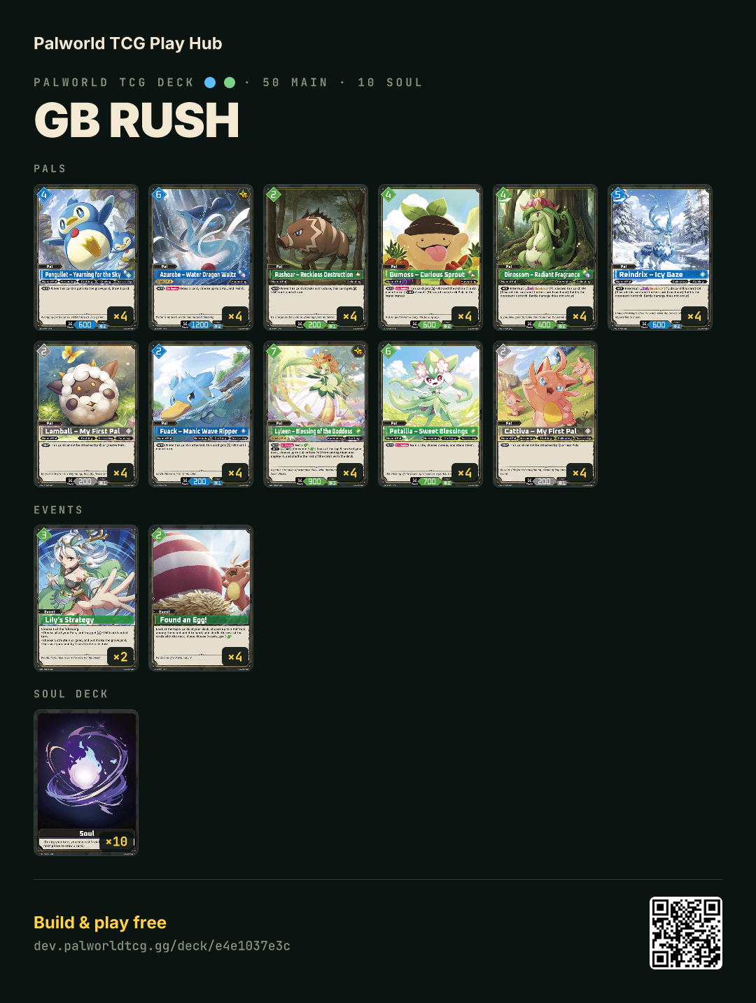 GB Rush decklist