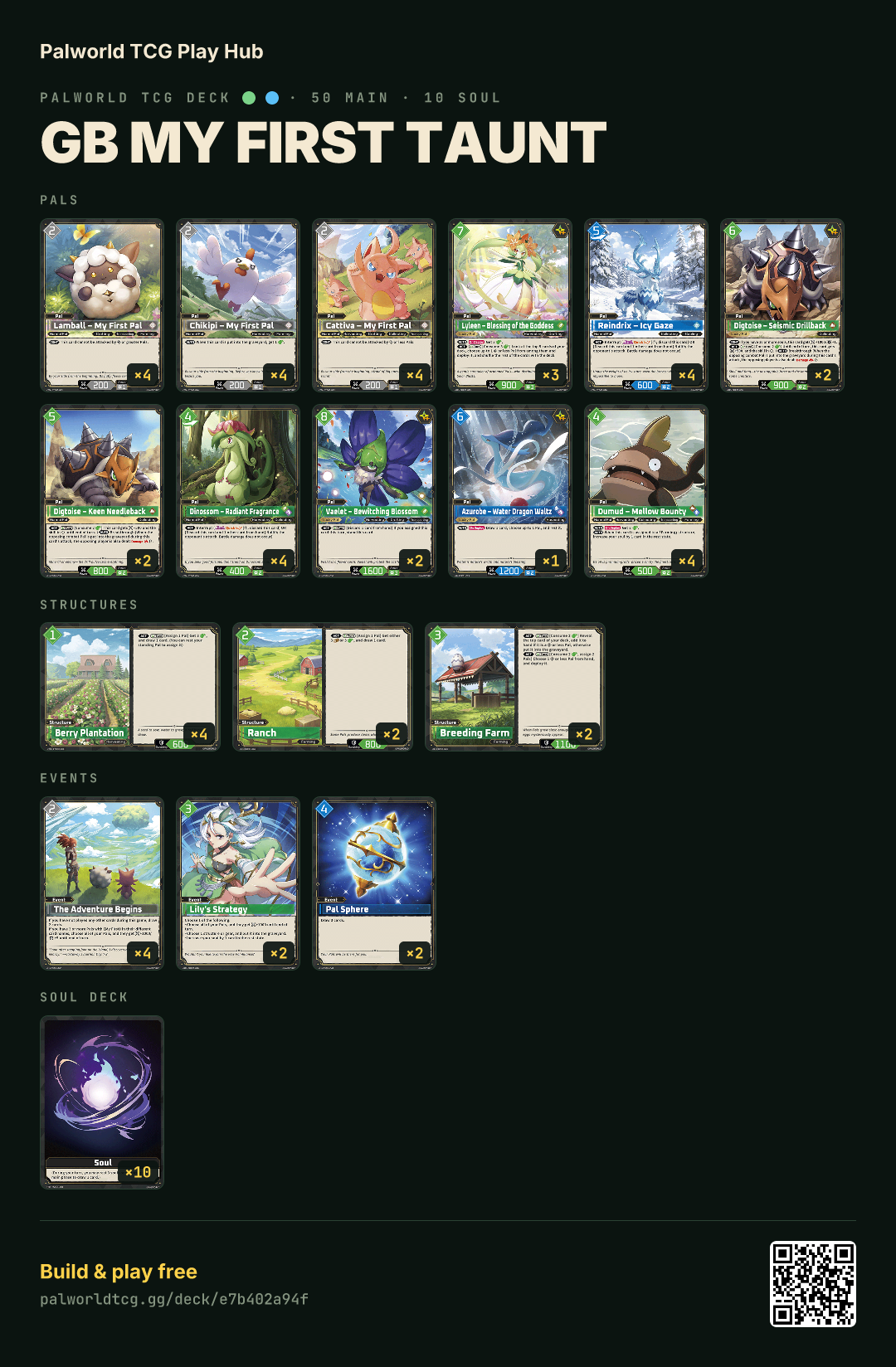 GB My First Taunt decklist