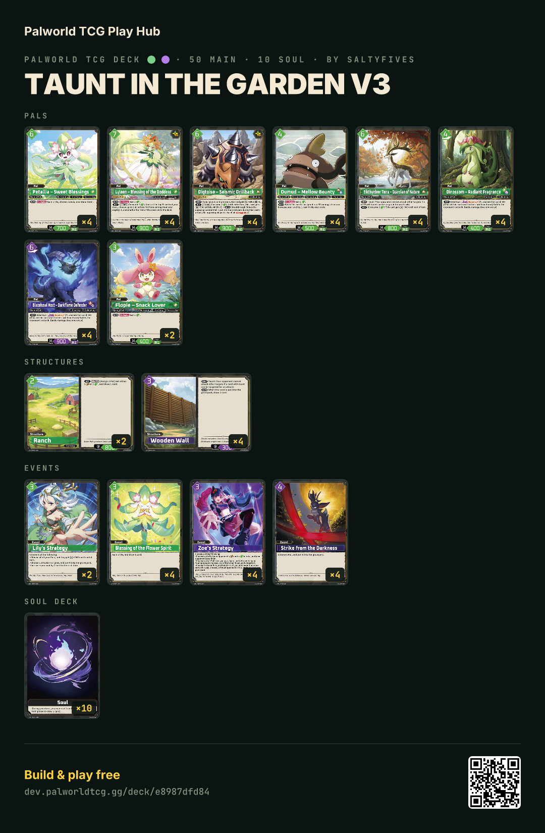 Taunt in the Garden v3 decklist
