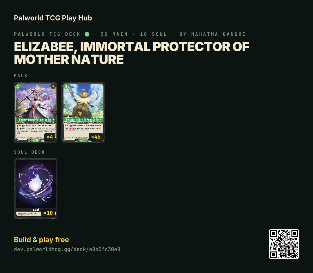 Elizabee, Immortal Protector of Mother Nature decklist