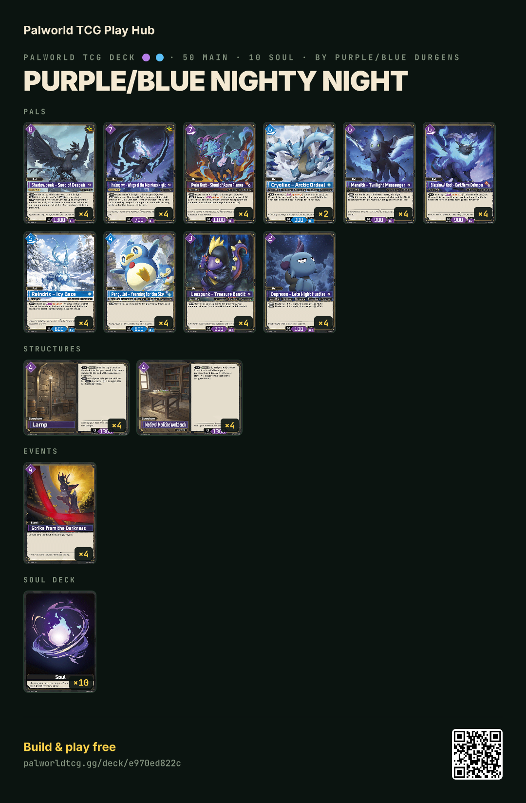 Purple/Blue Nighty Night decklist