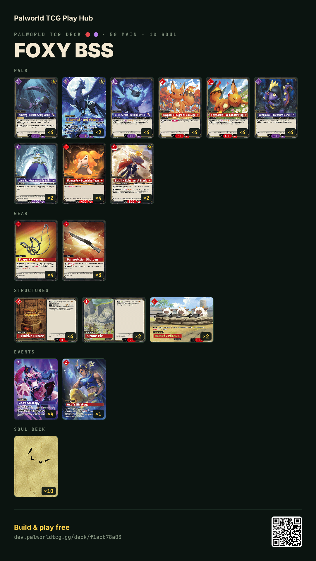 FOXY BSS decklist