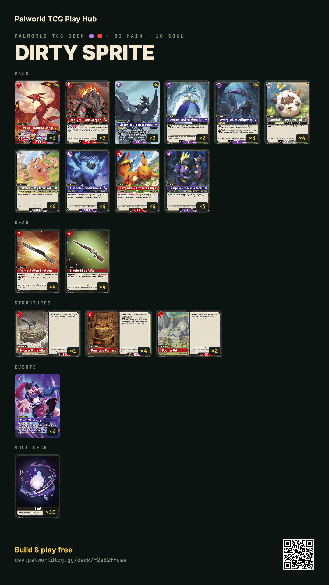 dirty sprite decklist