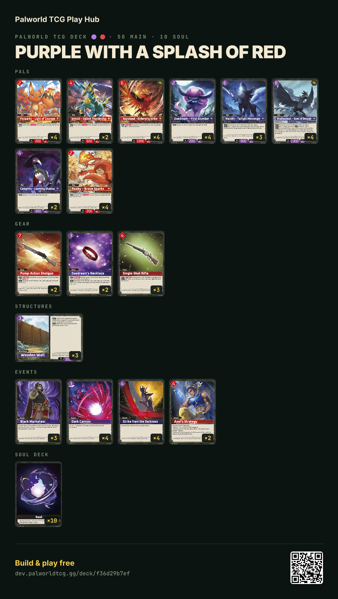 Purple with a Splash of Red decklist