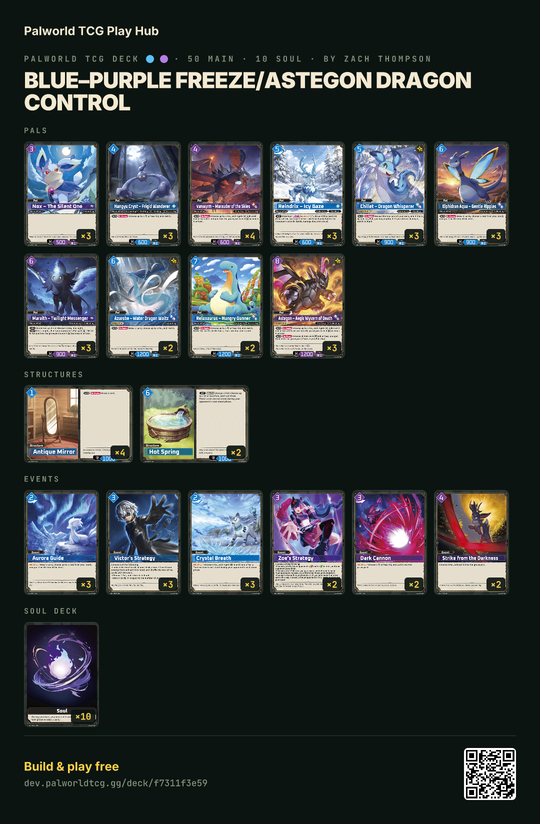 Blue–Purple Freeze/Astegon Dragon Control decklist