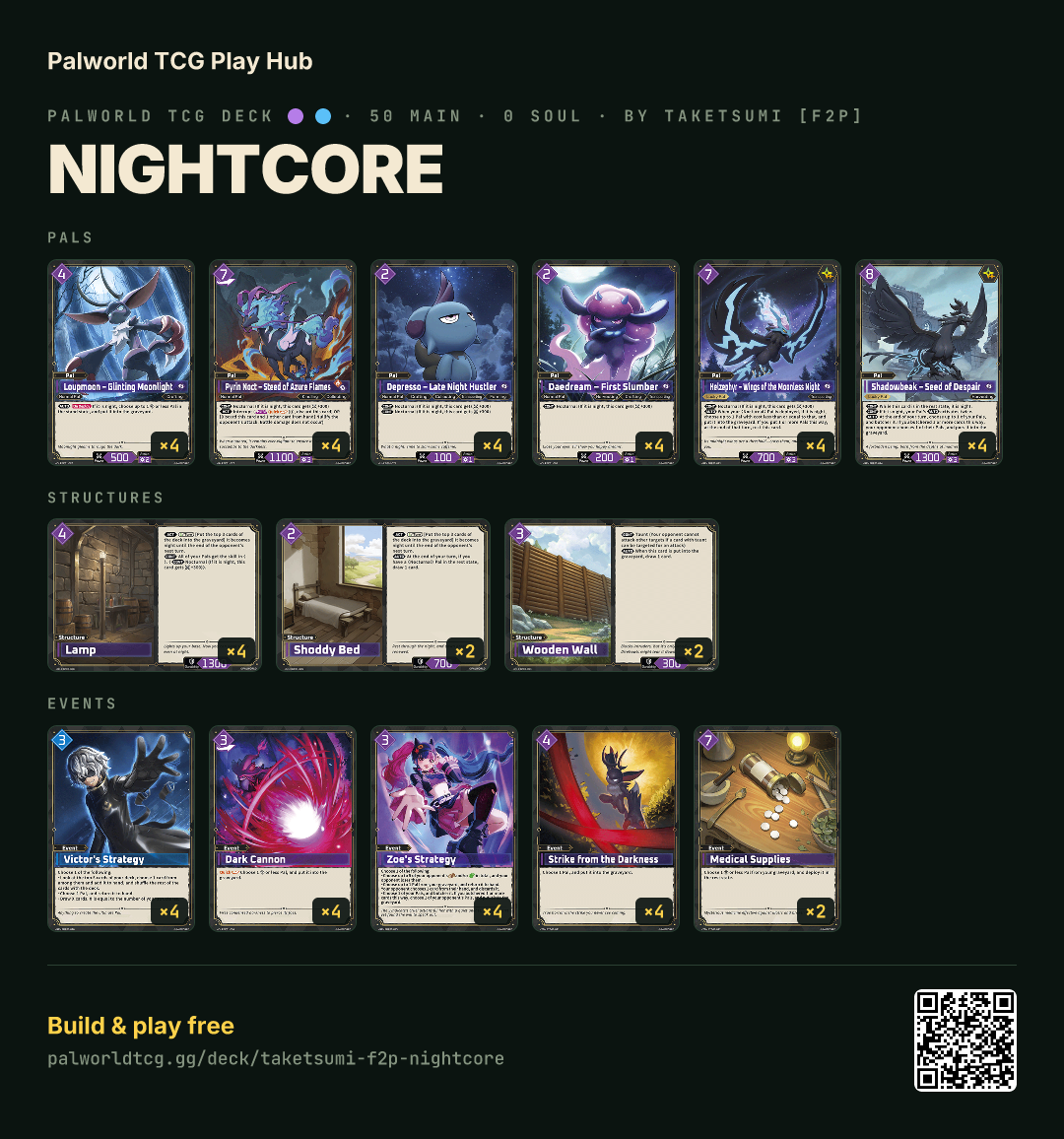Nightcore decklist
