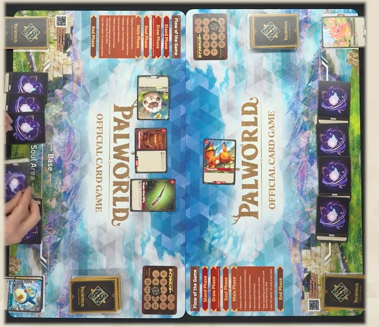 A Gear card (Single-Shot Rifle) played to the field next to a Structure that reduces its cost