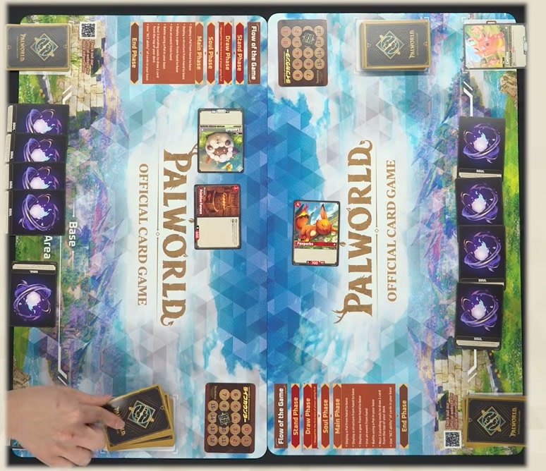 A Structure card played in landscape orientation with a Pal Assigned to it